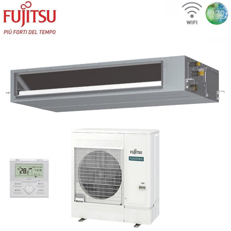 fujitsu condizionatore canalizzato fujitsu kmtap eco 45000 btu arxh45kmtap trifase r 32 wi fi optional con filocomando