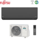 fujitsu condizionatore fujitsu kj black 9000 btu aseh09kjcalb r 32 wi fi integrato