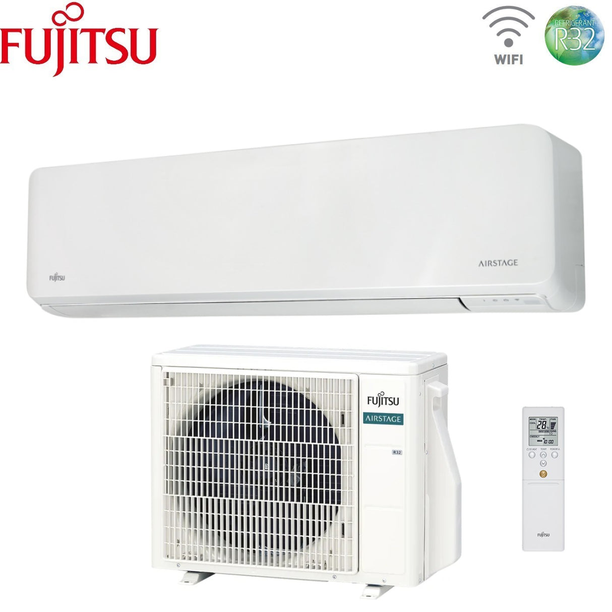 fujitsu condizionatore fujitsu km large 24000 btu aseg24kmte r 32 wi fi optional