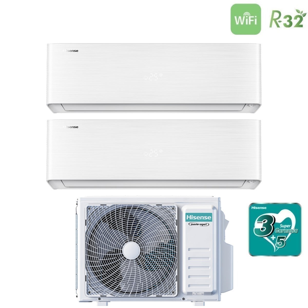 immagine-2-hisense-climatizzatore-condizionatore-hisense-dual-split-inverter-serie-energy-pro-x-1212-con-3amw62u4rjc-r-32-wi-fi-integrato-1200012000