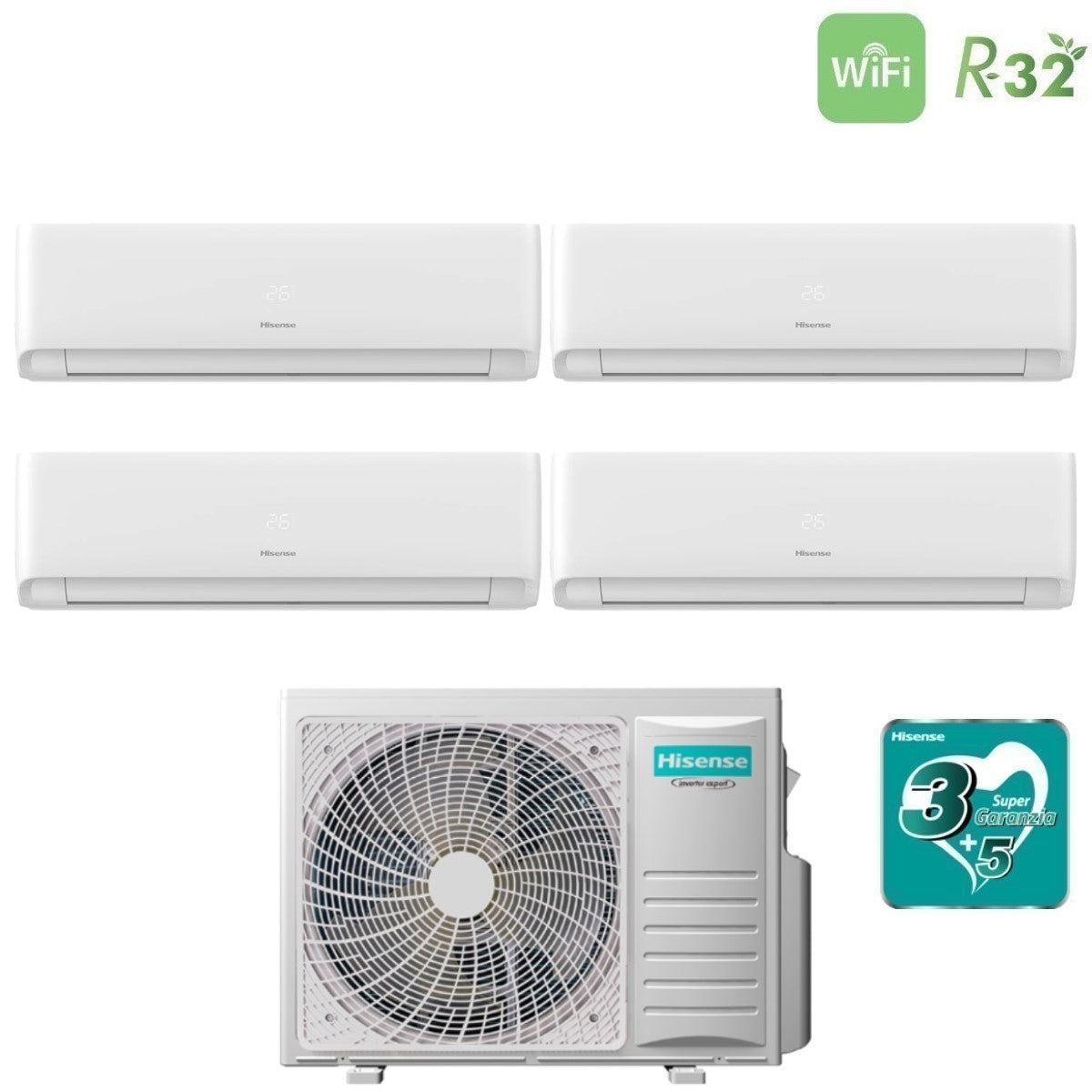 immagine-2-hisense-climatizzatore-condizionatore-hisense-quadri-split-inverter-serie-ecosense-12121212-con-4amw105u4raa-r-32-wi-fi-integrato-12000120001200012000