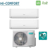 hisense condizionatore hisense dual split hi comfort 1218 con 4amw81u4rjc r 32 wi fi integrato