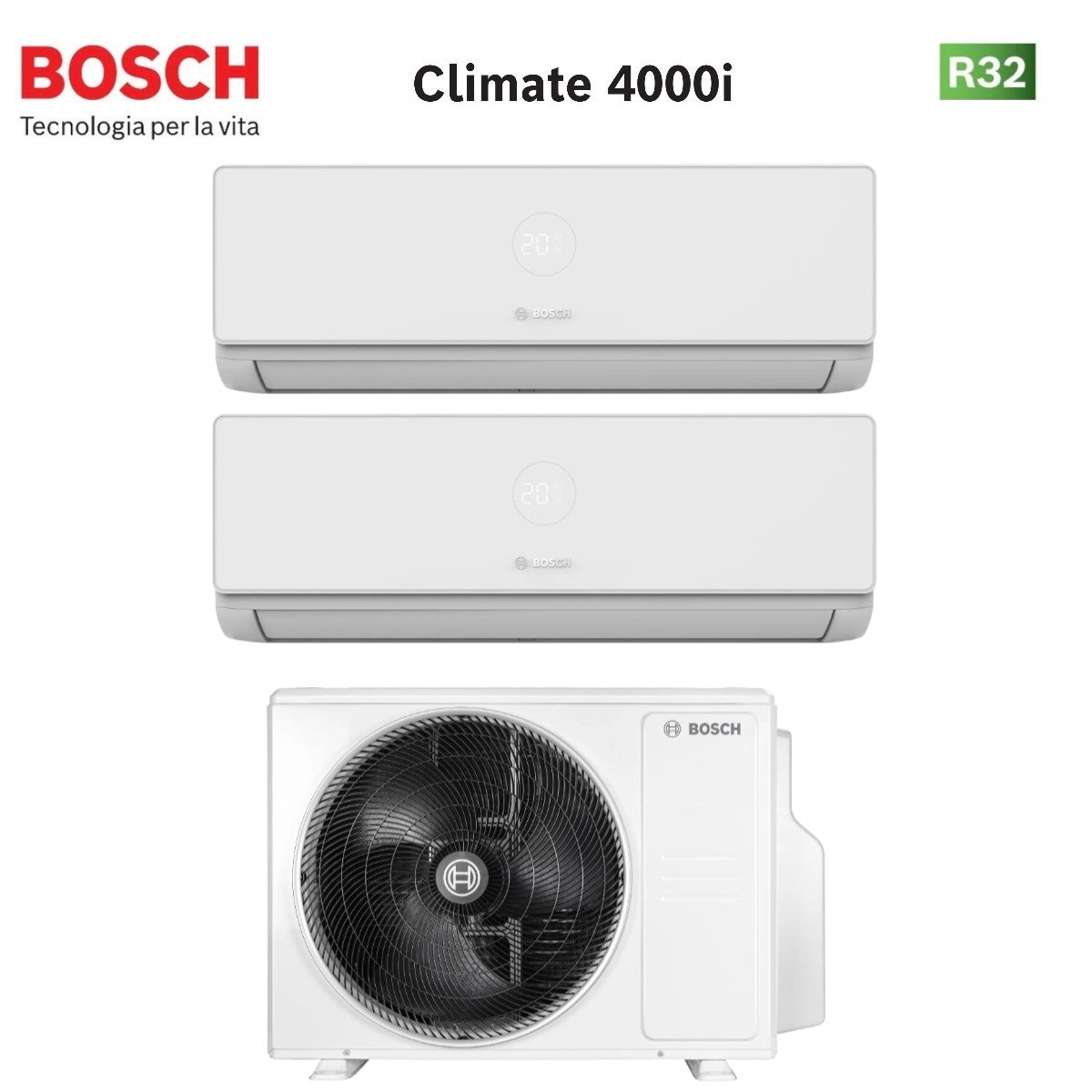 junkers bosch condizionatore dual split bosch climate 4000i 918 con 5000m 532 e r 32 wi fi optional
