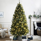 immagine-2-le-stelle-albero-di-natale-artificiale-verde-h-210cm-x-l-102cm-pino-super-folto-con-280-luci-led-incorporate-e-base-effetto-legno