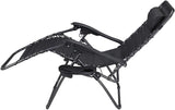 le stelle le stelle sedia sdraio zero gravity da giardino reclinabile pieghevole con telaio in pvc colore nero ean 8024299800617