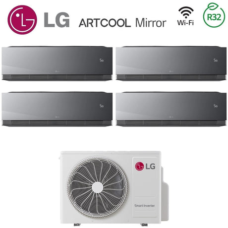 lg condizionatore lg quadri split artcool mirror ai air 9999 con mu4r27 r 32 wi fi integrato