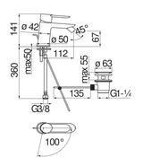 nobili miscelatore bidet monocomando nobili sand