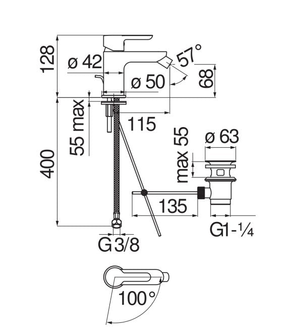 nobili miscelatore bidet nobili abc cromato