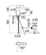 nobili miscelatore lavabo nobili abc cromato