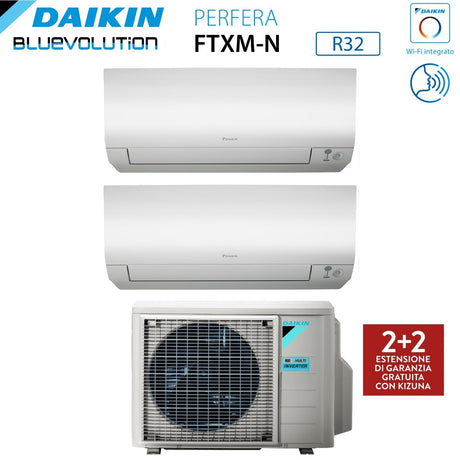 offerta climatizzatore condizionatore daikin bluevolution dual split inverter serie ftxm n perfera 7_18 con 2mxm50n9 r 32 wi fi integrato 7000_18000 garanzia italiana