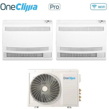 oneclima condizionatore oneclima dual split console 1212 con mlt27x3y24 r 32 wi fi optional con telecomando di serie