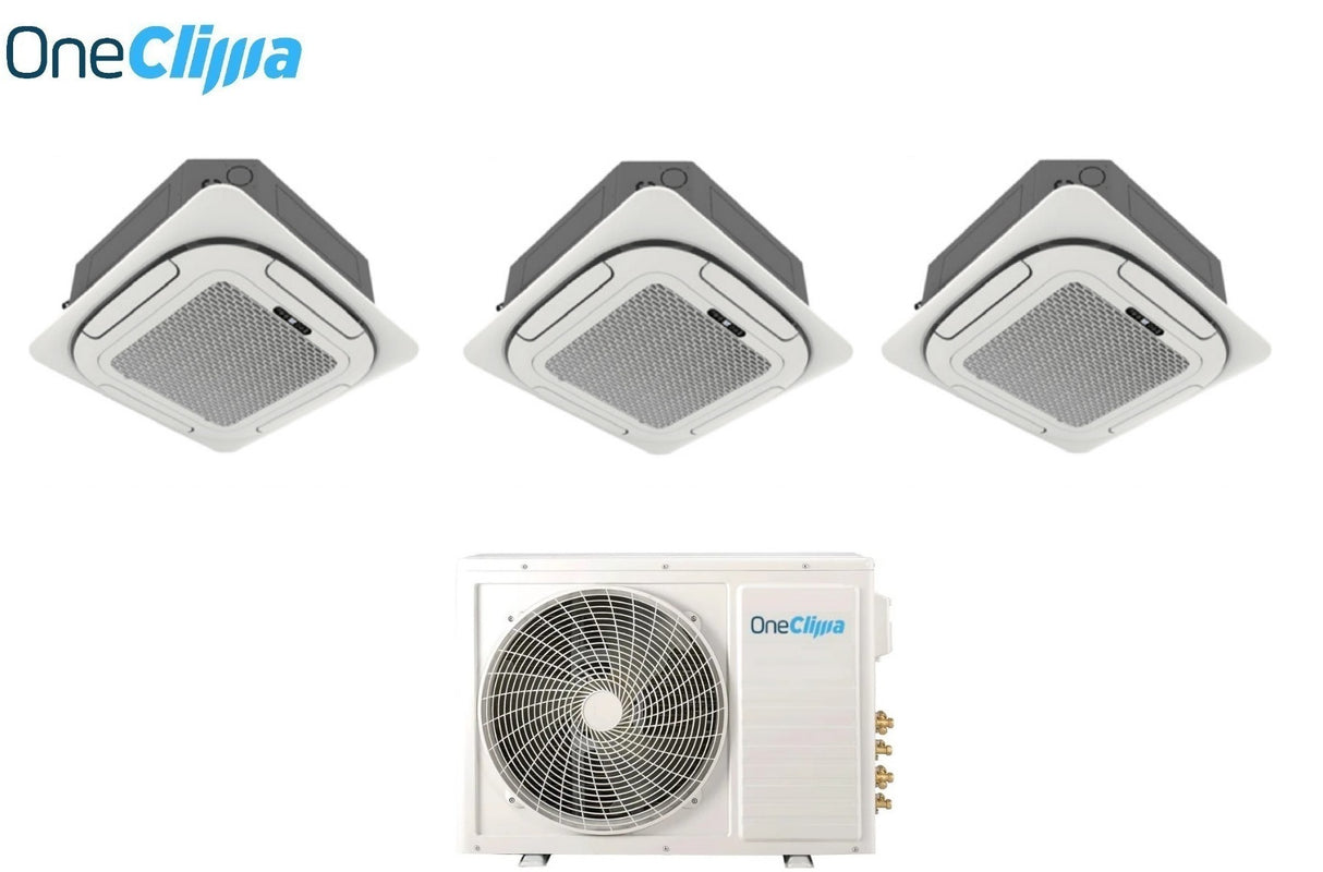 oneclima condizionatore oneclima trial split cassetta 4 vie 121218 con mlt42x5y24 r 32 wi fi optional griglia inclusa e telecomando di serie