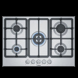 piano gas pgq7b5b90 5f 75cm inox