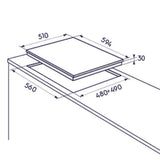 piano gas rgg6243lon 4f 60cm inox