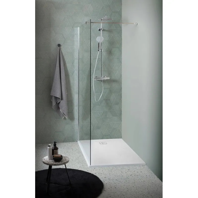 sfa piatto doccia sfa kinedo pietraviva 90 x 90 cm in resina effetto pietra bianco opaco ean 8033237883896