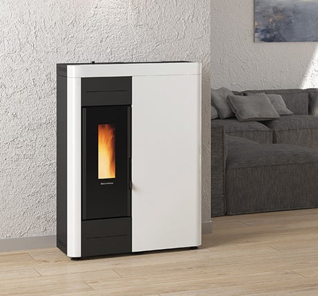 termostufa a pellet la nordica extraflame modello virna idro 15 5 kw colore bianca new