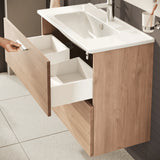 vitra mobile bagno sospeso vitra con lavabo colore golden oak 80 cm