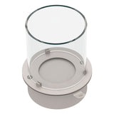 bruciatore tondo con vetro per camino a bioetanolo biocamino inox 3 lt d.30