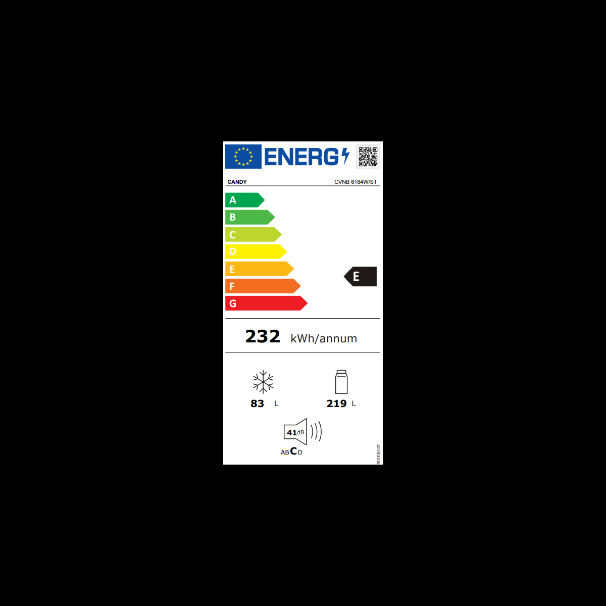 candy fr combi cvnb 6184w s1