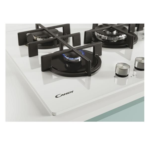 candy piano cottura ad incasso candy cvg74wpw 5 fuochi l745xp51 vetro temperato bianco ean 33802749