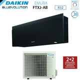 climatizzatore condizionatore daikin bluevolution inverter serie emura black iii 15000 btu ftxj42ab r 32 wi fi integrato classe a___ garanzia italiana novita