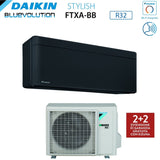 climatizzatore condizionatore daikin bluevolution inverter serie stylish total black 12000 btu ftxa35bb r 32 wi fi integrato classe a___ nero novita 2020
