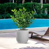 divina garden vaso in resina da esterno interno per piante cilindro di design d 35x34h raffaello bianco ean 8056157809012