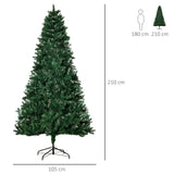 immagine-3-easycomfort-easycomfort-albero-di-natale-210cm-artificiale-pieghevole-con-base-rimovibile-1046-rami-in-pvc-e-acciaio-verde