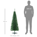 easycomfort easycomfort albero di natale artificiale 150 cm con rami realistici albero di natale alto e stretto con base in plastica verde