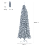 immagine-3-easycomfort-easycomfort-albero-di-natale-artificiale-alto-210cm-con-818-rami-albero-di-natale-slim-con-base-rimovibile-in-pet-e-acciaio-argento