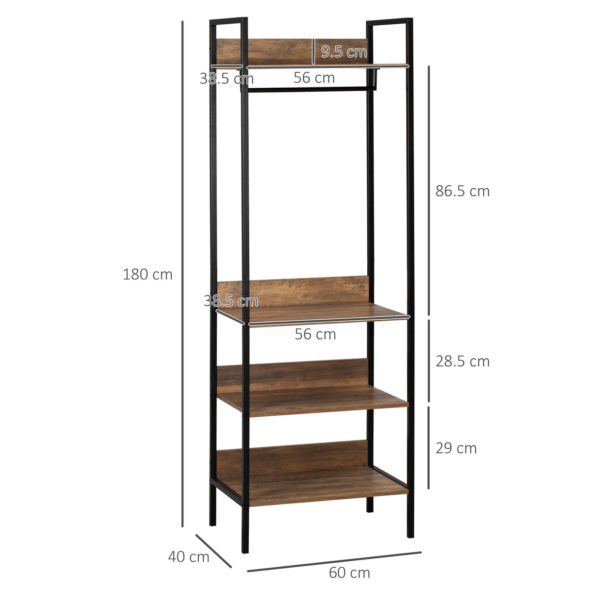 immagine-3-easycomfort-easycomfort-appendiabiti-da-terra-con-1-asta-e-4-ripiani-aperti-in-truciolato-e-acciaio-60x40x180-cm-marrone