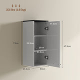 easycomfort easycomfort armadietto bagno da parete con 3 ripiani e mensole regolabili 30x32x73 cm bianco