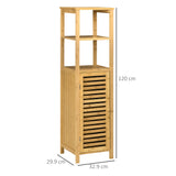 immagine-3-easycomfort-easycomfort-armadietto-bagno-in-bambu-con-2-ripiani-aperti-e-armadietto-a-2-livelli-32-9x29-9x120-cm