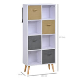 immagine-3-easycomfort-easycomfort-armadietto-libreria-in-legno-bianco-8-ripiani-e-4-cassetti-pieghevoli-in-tessuto-grigio-e-marrone-ean-8054111848756