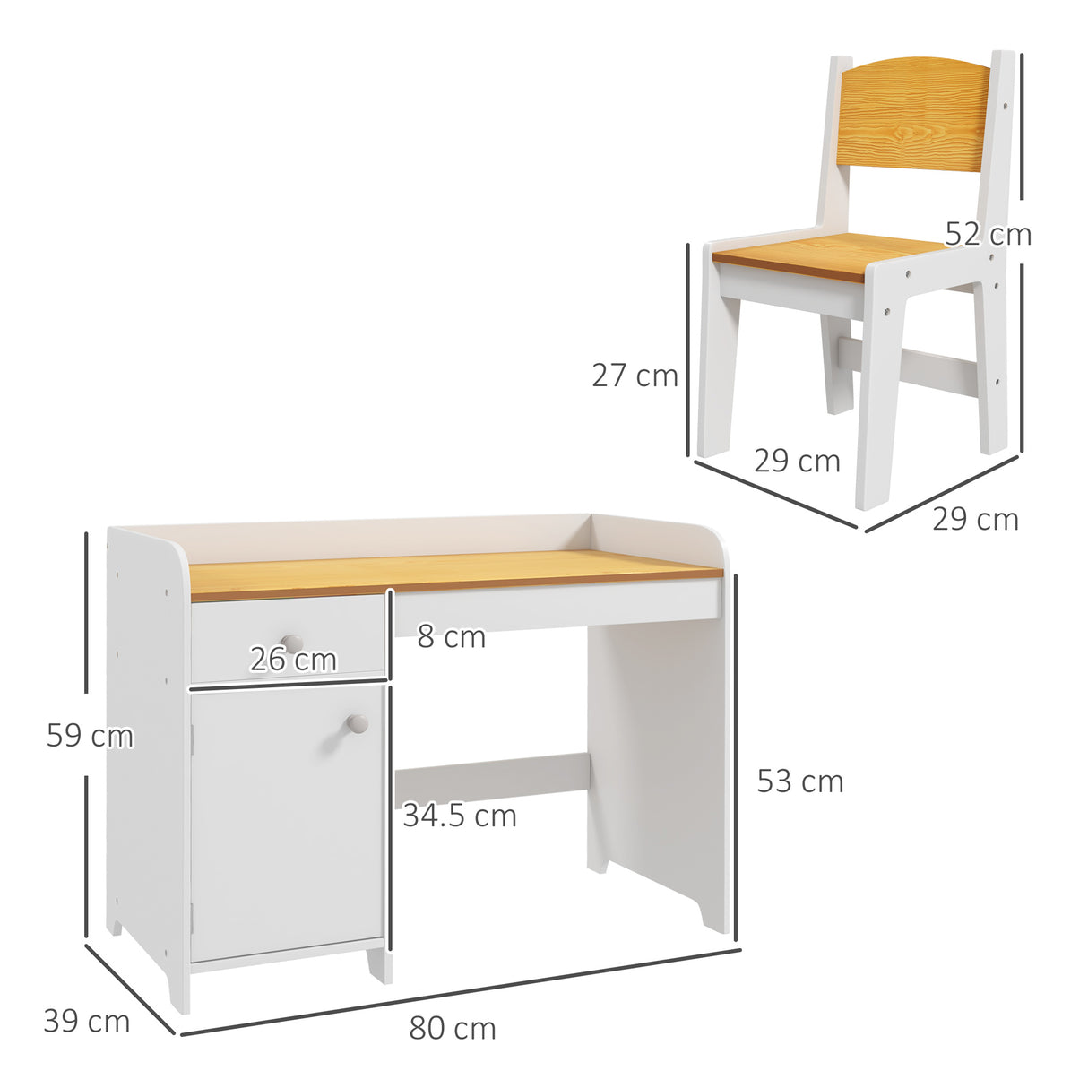 immagine-3-easycomfort-easycomfort-banco-scuola-e-sedia-per-bambini-da-3-6-anni-con-cassetto-e-armadietto-in-legno-bianco