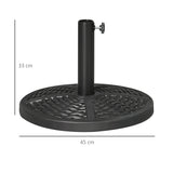 easycomfort easycomfort base per ombrellone da giardino rotonda effetto rattan 45cm peso da 9 5kg nero