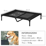 easycomfort easycomfort brandina per cani grandi in metallo e tessuto oxford con borsa di trasporto 92x76x18cm nero