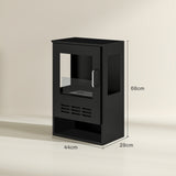 easycomfort easycomfort camino a bioetanolo autoportante con bruciatore da 0 9l e durata 3 3 ore 44x28x68 cm nero