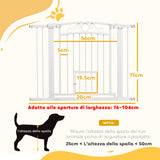 easycomfort easycomfort cancellino per cani regolabile con estensioni porta per gatti e apertura a una mano 76 104x77cm bianco