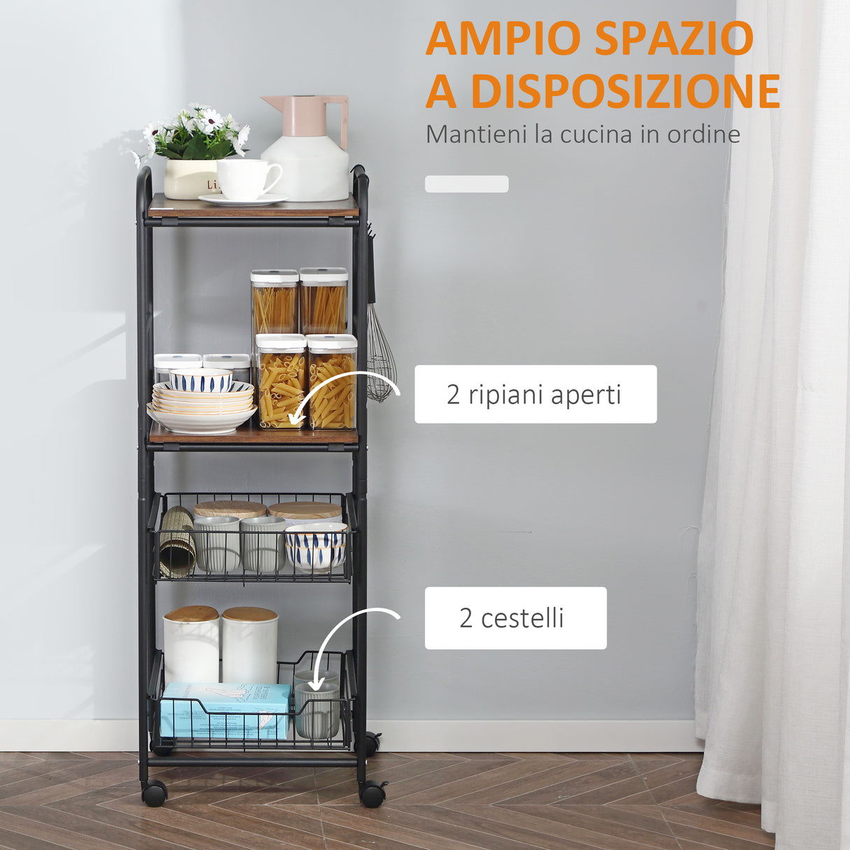 immagine-3-easycomfort-easycomfort-carrello-da-cucina-con-2-cesti-estraibili-in-metallo-2-ripiani-in-legno-truciolato-e-ganci-laterali-40x38x111cm