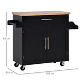 immagine-3-easycomfort-easycomfort-carrello-da-cucina-con-cassetti-portaspezie-e-armadietto-carrelloda-portata-con-4-ruote-e-piano-di-lavoro-in-legno-109x40x89cm-nero