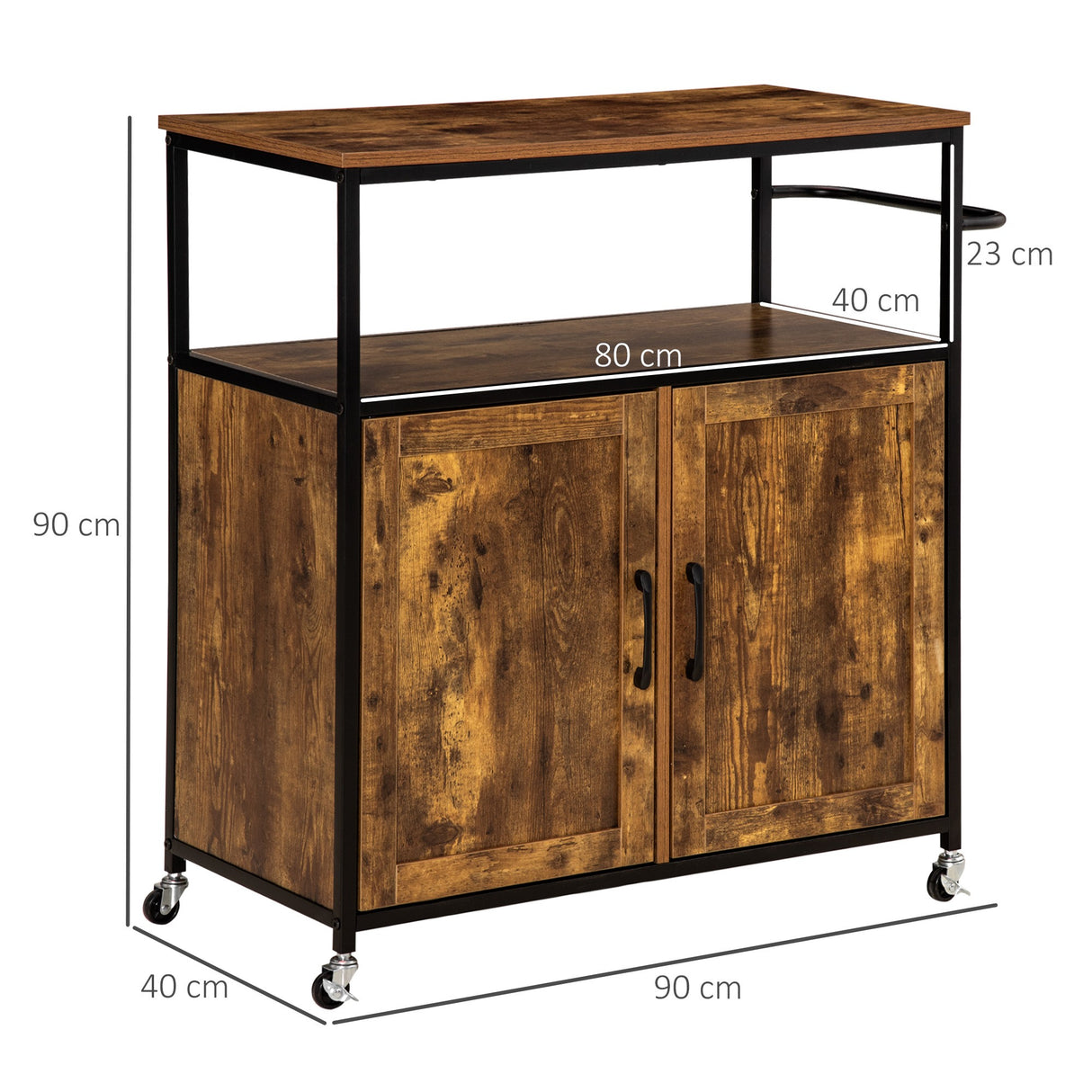 immagine-3-easycomfort-easycomfort-carrello-da-cucina-con-ripiano-aperto-armadietto-portasciugamani-e-4-ruote-90x40x90cm