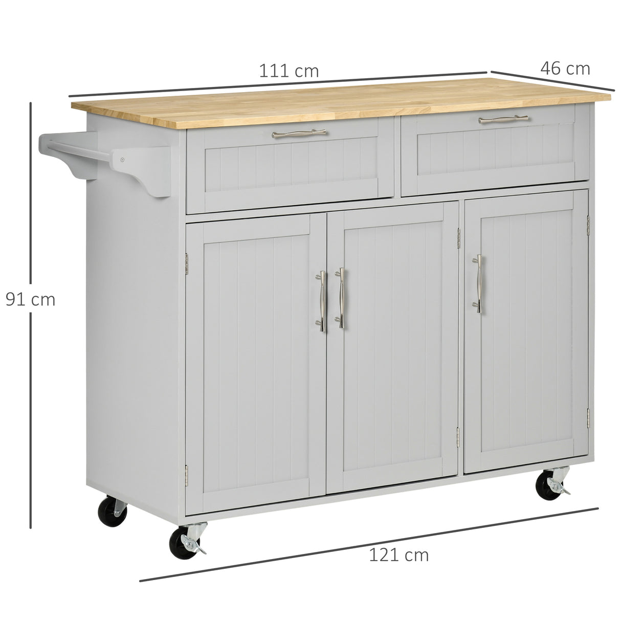 immagine-3-easycomfort-easycomfort-carrello-da-cucina-multiuso-in-legno-con-2-cassetti-3-antine-e-4-ruote-121x46x91cm-grigio