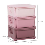 immagine-3-easycomfort-easycomfort-cassettiera-in-plastica-colorata-per-cameretta-con-3-cassetti-37x37x56-5cm-rosa