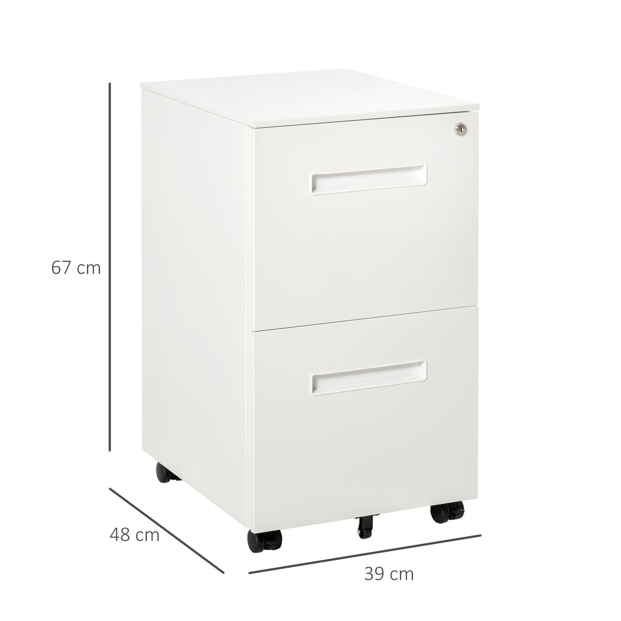 immagine-3-easycomfort-easycomfort-cassettiera-ufficio-con-ruote-schedario-portadocumenti-a-2-cassetti-con-serratura-e-2-chiavi-in-acciaio-39x48x67cm-bianco