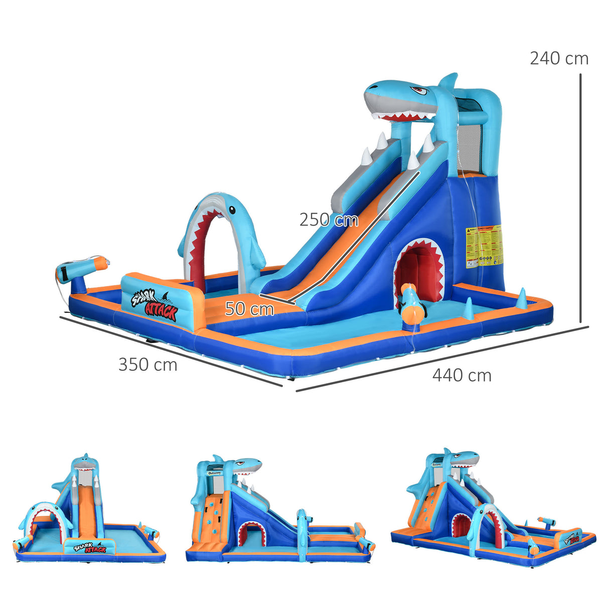 easycomfort easycomfort castello gonfiabile per bambini 3 8 anni con gonfiatore scivolo piscina e parete da arrampicata