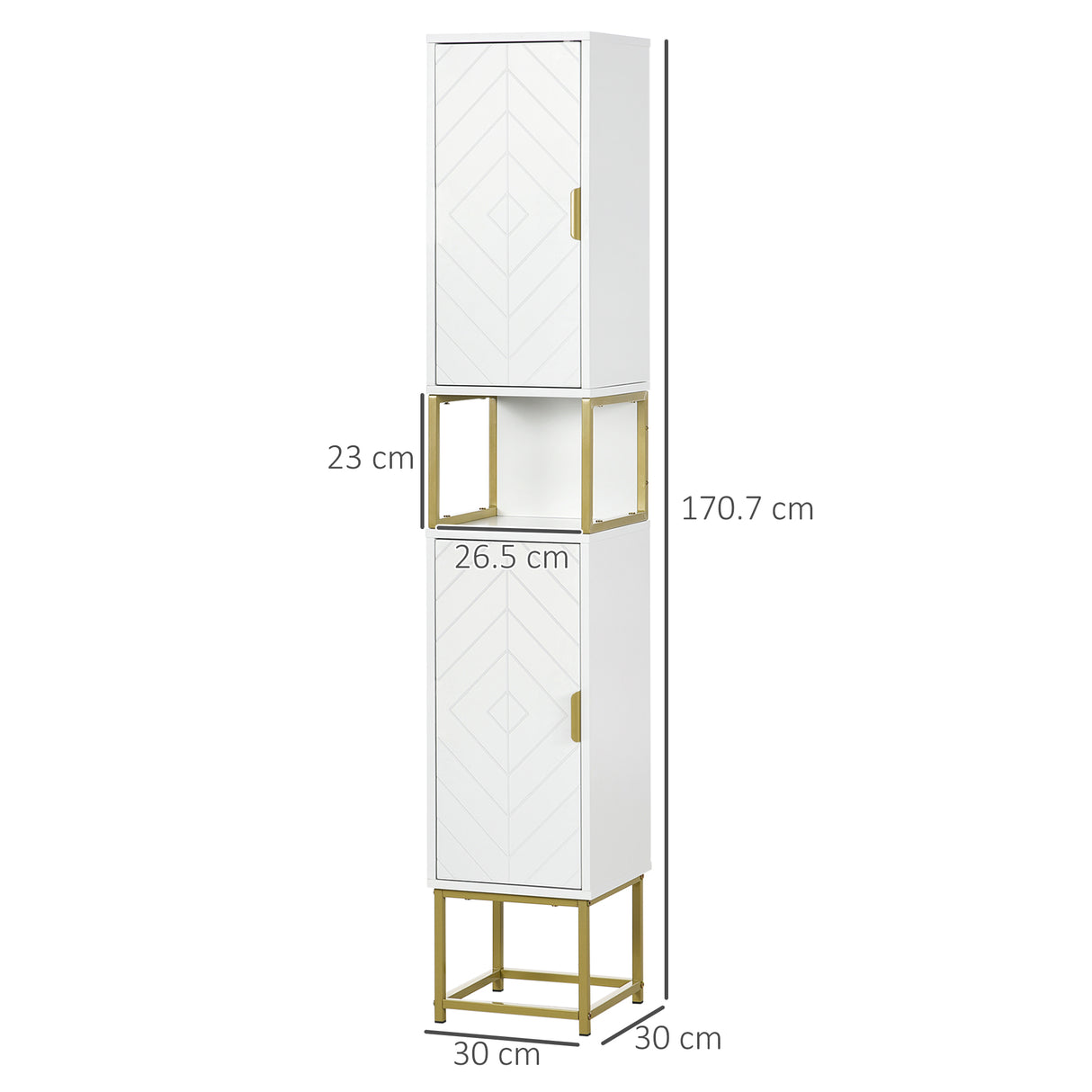 immagine-3-easycomfort-easycomfort-colonna-bagno-con-2-armadietti-e-ripiano-in-mdf-e-acciaio-30x30x170-7cm-bianco-e-oro