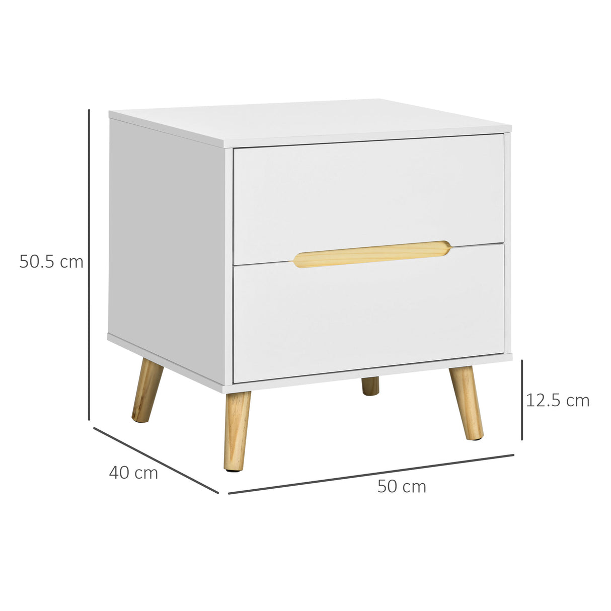 immagine-3-easycomfort-easycomfort-comodino-moderno-con-2-cassetti-in-truciolato-e-gambe-in-legno-di-pino-50lx40px50-5a-cm-bianco