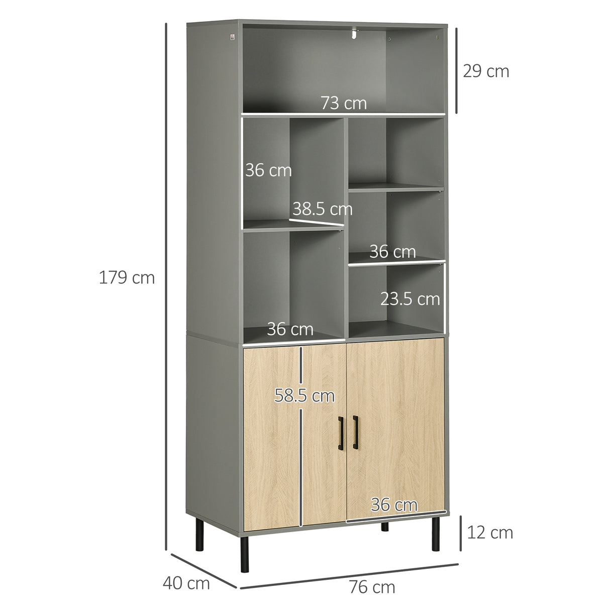 immagine-3-easycomfort-easycomfort-credenza-da-cucina-in-truciolato-e-metallo-con-6-ripiani-aperti-e-armadietto-a-2-livelli-76x40x179-cm