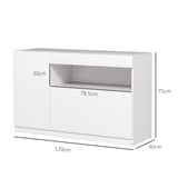 easycomfort easycomfort credenza moderna bassa con ante ammortizzate e apertura a pressione ripiani regolabili bianco